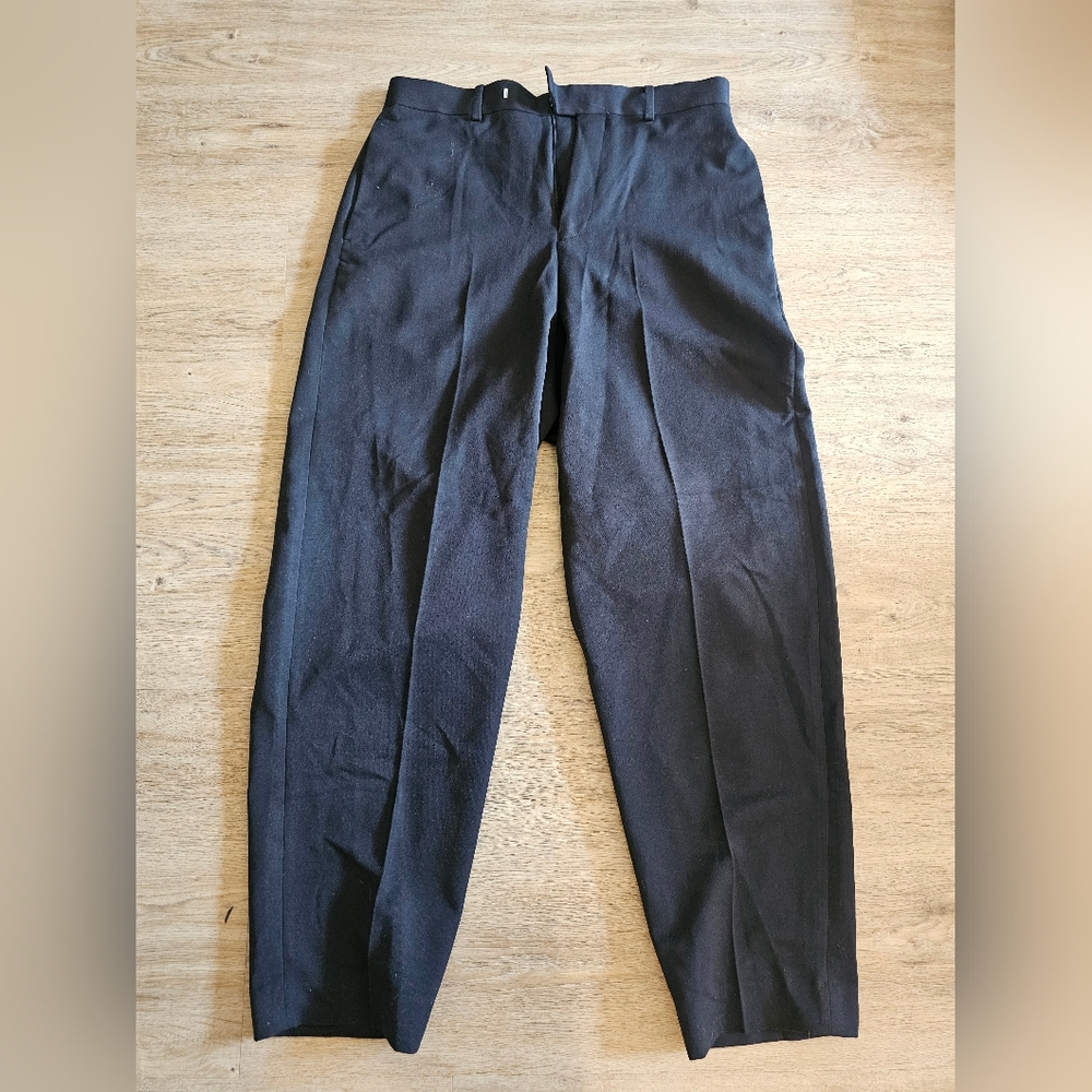 Men's Wide Leg High Waisted Black Pants